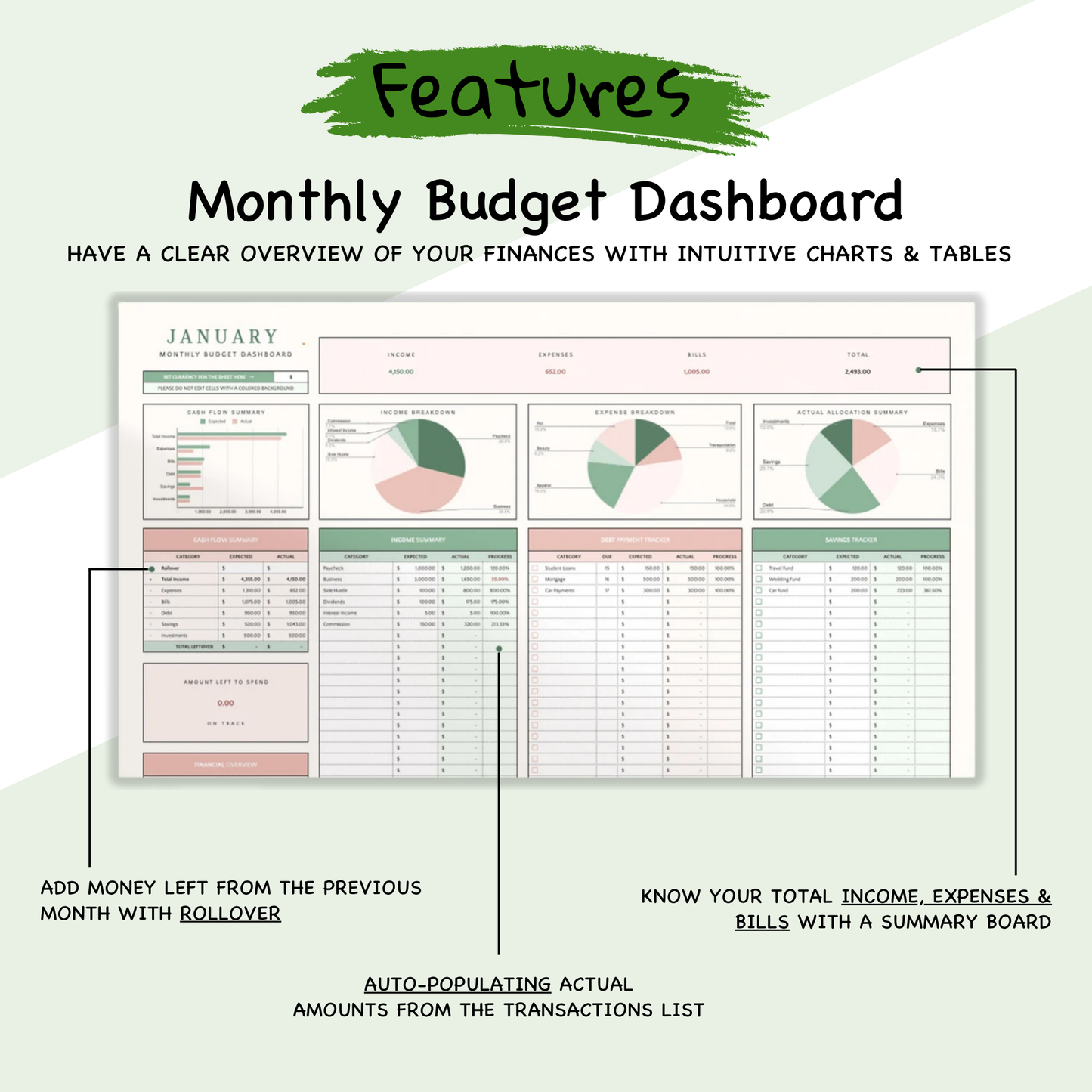 Monthly Budget Sheet