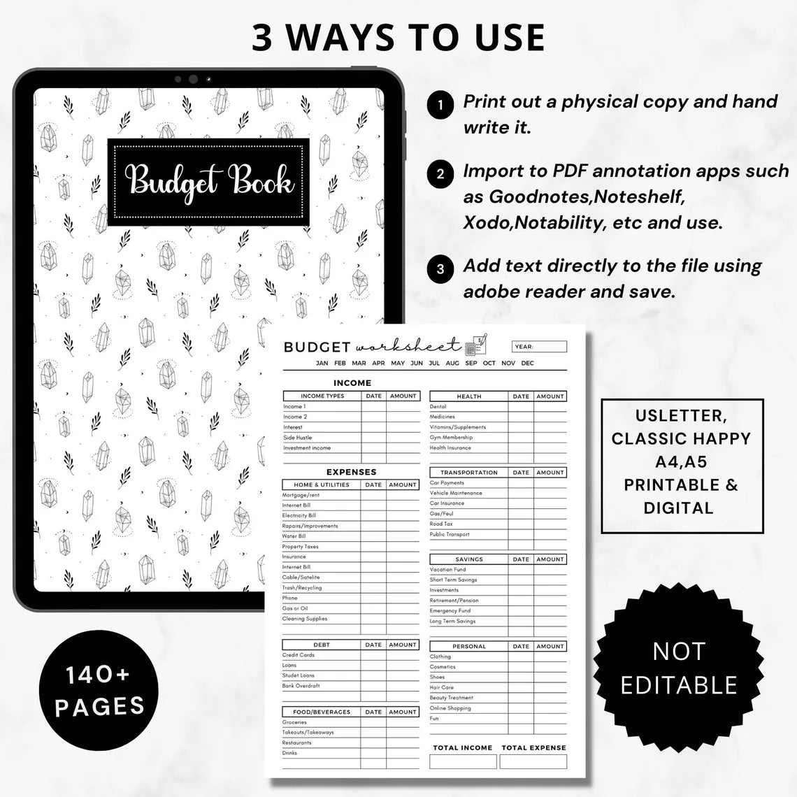 Printable Finance Planner